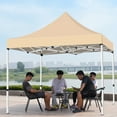 thumbnail image 2 of SUSUZI 10x10ft Easy Pop Up Canopy Tent, Portable Straight Leg Gazebo with UV Protection & Waterproof Cover, 3 Height Adjustments – Ideal for Outdoor Events, Camping, and Beach, 2 of 9
