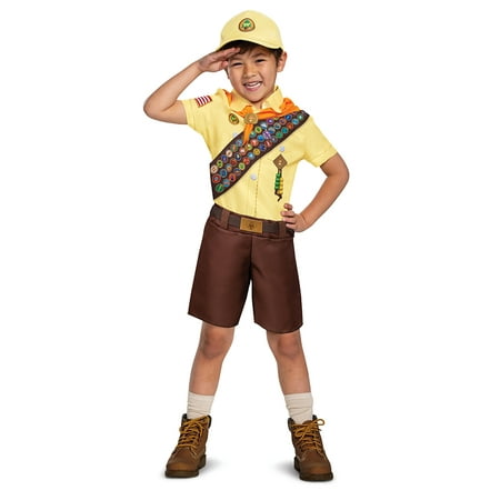 Disney Pixar UP Movie Russell Wilderness Explorer Scout Deluxe Costume | Child X-Small (3T-4T)