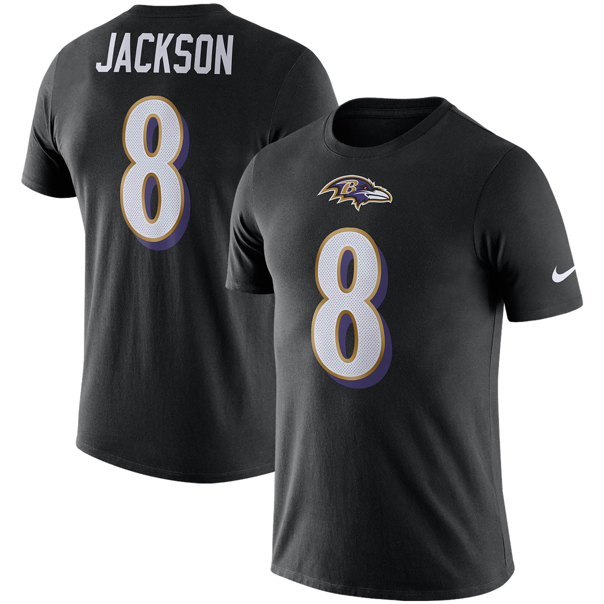 Lamar Jackson Baltimore Ravens Nike Player Pride 3.0 Name & Number Performance T-Shirt - Black 