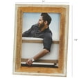 thumbnail image 4 of SARO PF027.N46 Distressed Wood Two Tone Design Photo Frame  Natural, 4 of 5