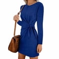 thumbnail image 2 of Vestido para mujer, cuello redondo, manga larga, algodón y poliéster, 2 of 2