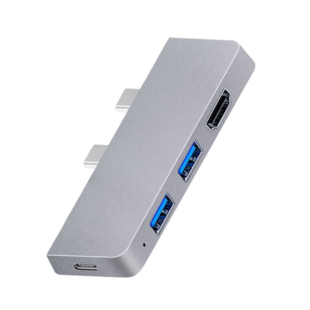 Bsvklp Estación Acoplamiento HUB USB 3.0 Compatible Con para Microsoft Surface Pro 8 (Plata)