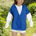 thumbnail image 3 of Fmbrln Girls and Boys Color Block Hoodies Coat Full Zip Up Long Sleeve Hoooded Sweatshirts with Pockets, Sizes 6-14Y, 3 of 5