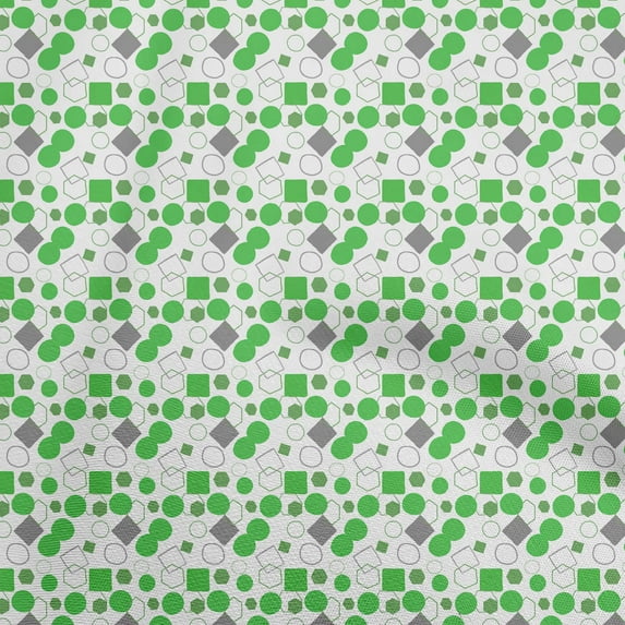 oneOone Rayon Green Fabric Geometric Diy Clothing Quilting Fabric Print Fabric By Yard 56 Inch Wide