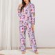 thumbnail image 2 of Balery Christmas Unicorns Conjunto de Pijama con Estampado para Mujer, Conjunto de Dos Piezas con Manga Larga, Ropa de Dormir Suave con Bolsillos, Pijamas Cómodos-XX-Large, 2 of 7