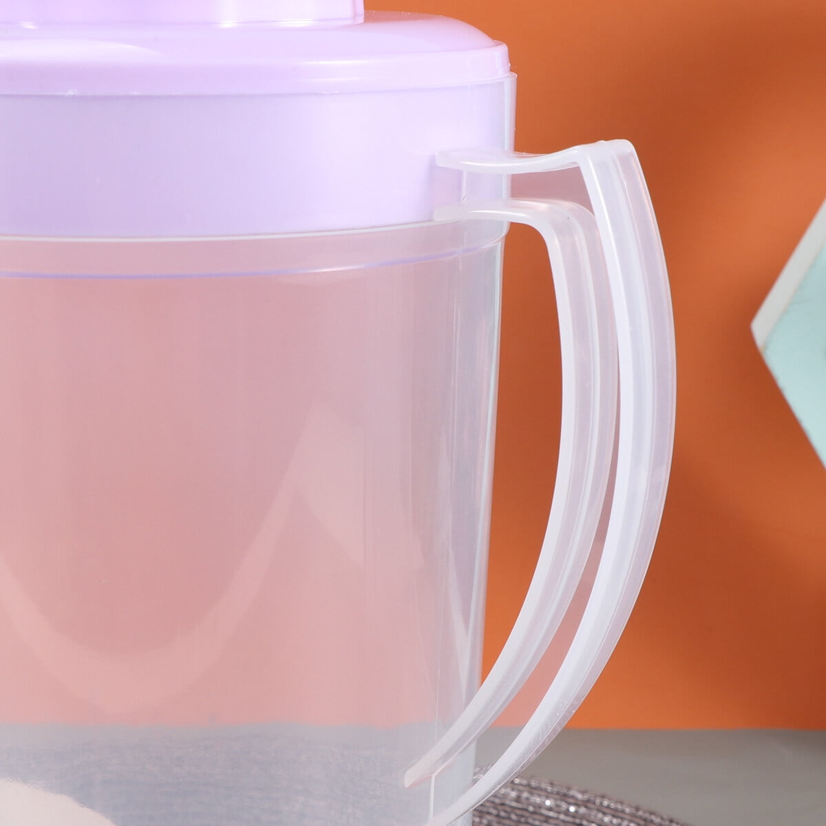 1pc Cold Water Pitcher High Temperature Resistant Plastic Beverage Pitcher with Large Capacity for Storage Soy Milk Juice Scented Tea 2L(Purple)