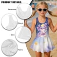 thumbnail image 5 of FUIALDOLG Girl One-piece swimwear Galaxy Cartoon Axolotl Swimsuit with Skirt Teens Girl Crewneck Sleeveless Swim Dress Tank Top Skirted Bathing Suit Summer Beachwear,6-7Y, 5 of 6