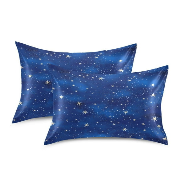 Satin Pillowcase Soft and Smooth Pillow Case for Hair and Skin Starry Night Sky Pattern