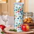 thumbnail image 2 of Pioneer Flower Floral Print Pattern 20oz Skinny Tumbler with Straw & Lid, Double Wall Vacuum Insulated Cup, Leak-Proof, Cup Holder Friendly, Hot 6H Cold 12H, 2 of 6