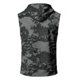thumbnail image 5 of Mens Sleeveless Hoodie Camouflage Pattern Drawstring Hooded Vest with Kangaroo Pocket Relaxed Fit Sportswear Top, 5 of 7