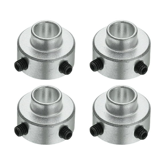 Uxcell 4pcs Aluminium Alloy Shaft Collar, 1/4" ID 9/16" OD 7/16" Thickness Bore Shaft Locking Collars for Gearbox Assemblies, Machine Tools, Industrial Use