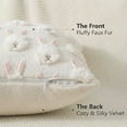 thumbnail image 4 of Gaiwos Easter Pillow Covers, 3D Bunny Embroidered Holiday Accent Pillowcases, Soft Fuzzy Spring Pillow Covers, Easter Home Decorations for Sofa, Bedroom & Nursery, 18 * 18 inch, 4 of 8