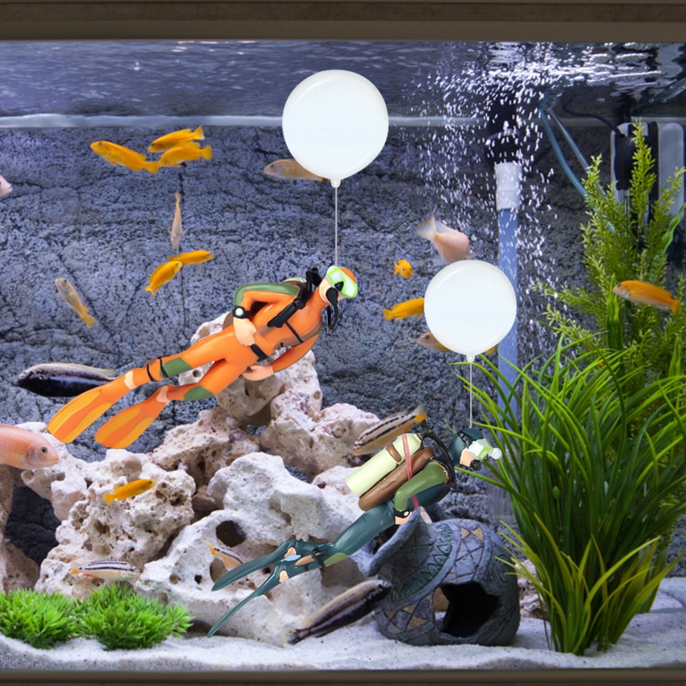 Diver Simulated Floating Decorations Frogman Miniature Figures Aquarium  Ornaments Fish Tank Decoration