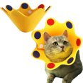 thumbnail image 1 of Collar de recuperación suave para mascotas, collar cónico ajustable para perros y gatos, collar cónico protector para perros después de la cirugía (amarillo), 1 of 6