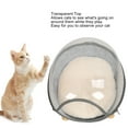 thumbnail image 4 of Cat Cave Removable Transparent Top Large Space Hideout Felt Kitten Nest Bed With Wooden Legs For All Seasons, 4 of 5