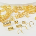 thumbnail image 3 of Yoyauz 90PCS Accessories For Braiding, Women'S Braids, Metal Gold Rings Cuff Clips For Braids Accessories Braids For Decoration Of Braided Jewelry, 3 of 7