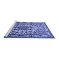 thumbnail image 2 of Ahgly Company Machine Washable Indoor Rectangle Medallion Blue Traditional Area Rugs, 2' x 4', 2 of 4