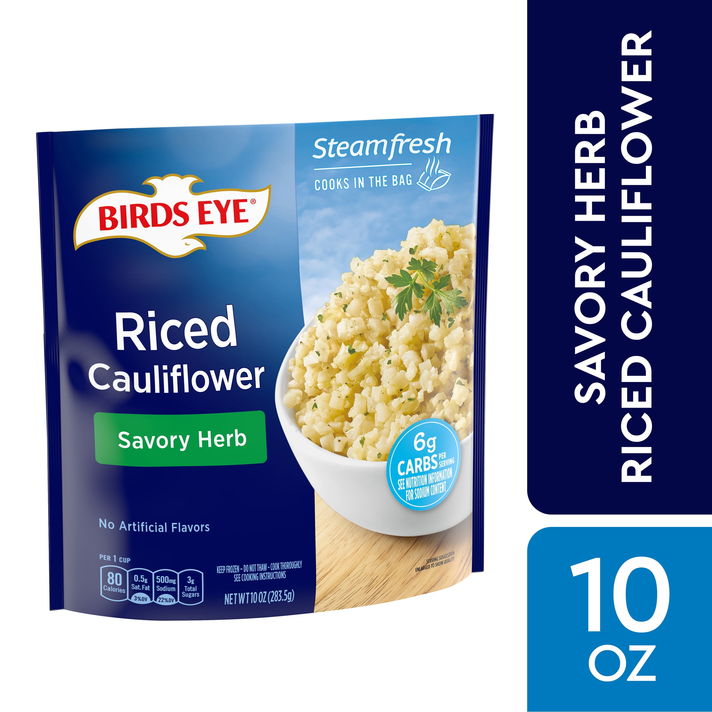 Birds Eye Riced Cauliflower Savory Herb, Frozen, 10 oz