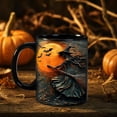 thumbnail image 2 of Halloween Mug,Halloween Desk Decor,Halloween Witch Ceramic Mug, Reusable Festive Coffee Tea Cup for Home Office Desk Decor Holiday Gifting(A 12oz), 2 of 7