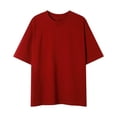 thumbnail image 4 of Birdeem Chemises pour Hommes Chemises d'Été Décontractées Unies à Manches Courtes Col Rond, 4 of 9