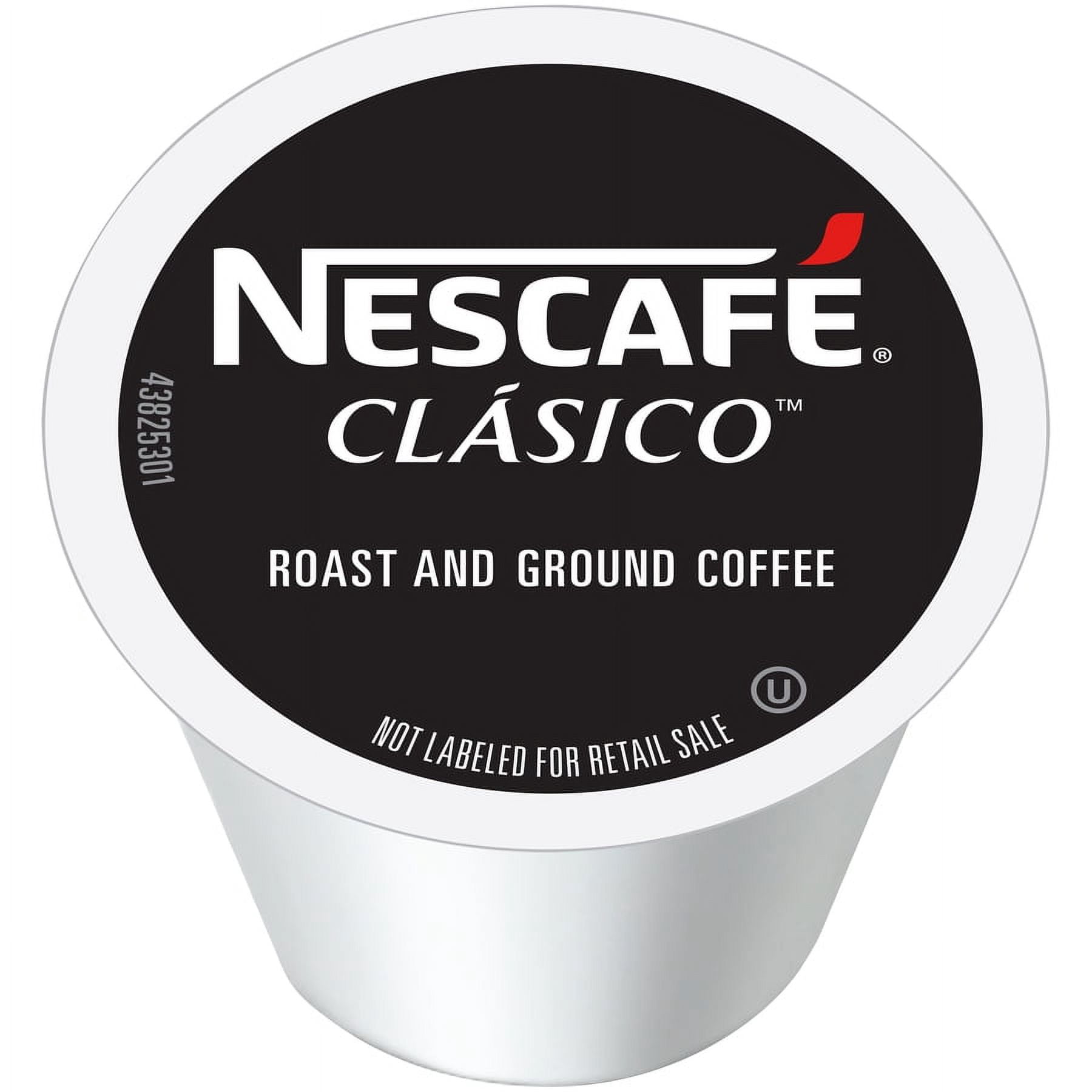 NesCaf&eacute; Clasico Ground Coffee Pods Dark Roast 18 Count box