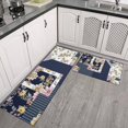 thumbnail image 2 of Pioneer Flower Floral Print Pattern Kitchen Rugs Sets Of 2,Anti Fatigue Kitchen Mat Rugs Non Slip Washable,Decorative Kitchen Floor Mats for Kitchen,Sink,Laundry,17"x30"+17"x47", 2 of 7