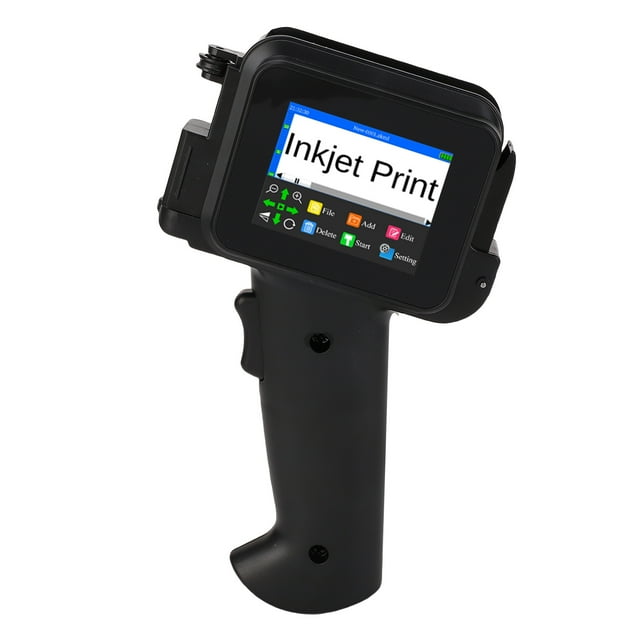 Handheld Inkjet Printer, Hand Printer Ergonomic Handle for Small Business