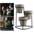 thumbnail image 1 of 3 piezas pequeñas s de plantas s w. Soporte , s , decoraciones de baño de dormitorio únicas , Negro B Macarena Jardineras de cerámica en miniatura, 1 of 7