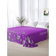 thumbnail image 5 of Modern Purple Full Size Flat Sheet, Wrinkleproof & Fadeproof Cooling Flat Bed Sheet Only, Abstract Diamond Luxury Gradient Breathable Soft Bedding Top Sheets 81 x 96 Inches, 5 of 8