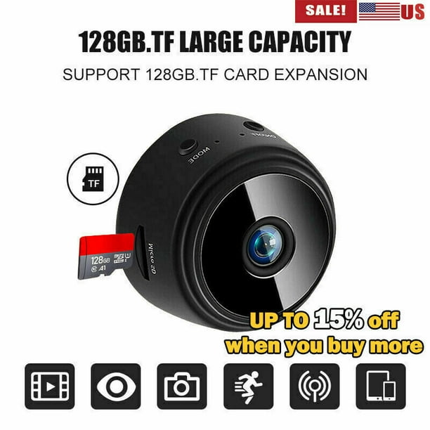 Wireless Wifi Mini Camera Ip Home Security Hd 1080p Dvr Night Vision Remotes 1080p Mini Wifi Camera Spy Wireless Wifi Ip Hidden Network Monitor Walmart Com Walmart Com