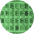 thumbnail image 1 of Ahgly Company Indoor Round Persian Emerald Green Traditional Area Rugs, 5' Round, 1 of 4