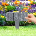 thumbnail image 5 of HAHUT Plastic Garden Retaining Fence, Garden Edging Decorative Border for Landscaping, Multi-Purpose Imitation Stone-Look Fences Edging Barrier for Yard/Patio/Flower Bed Path (Gray), 5 of 8