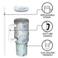 thumbnail image 4 of Floral 40oz Tumbler– Stainless Steel Insulated Tumbler with Handle and Straw, Large Capacity Travel Cup for Hot & Cold Drinks,Thanksgiving,Christmas, Spring,Flower, 4 of 6