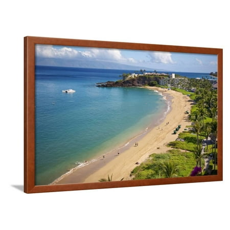 Sheraton Maui Resort and Spa, Kaanapali Beach, Famous Black Rock known for it's Snorkeling Framed Print Wall Art By Ron