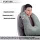 thumbnail image 2 of Almohada para reposacabezas de automóvil ergonómica y cómoda, soporte para el cuello, material de poliéster, color gris, 1 Pcs, 2 of 7