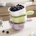 thumbnail image 5 of Mini Colander, Double-Layer Vegetable Washing Basket with Handle, Detachable Plastic Fruit Cleaning Bowl with Strainer, Hanging Fruit Strainer for Pasta Salad Berry, BeigeMini Colander, 5 of 6