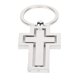 thumbnail image 2 of Llavero de crucifijo Llavero de crucifijo giratorio Prevención de óxido Llavero de Jesús que no destiñe Llavero cristiano Plata, 2 of 8