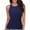 Blue, variant on Women's High Neck Tankini Top - Padded Push Up, Deep Open Back, Elastic Tummy Control Fabric