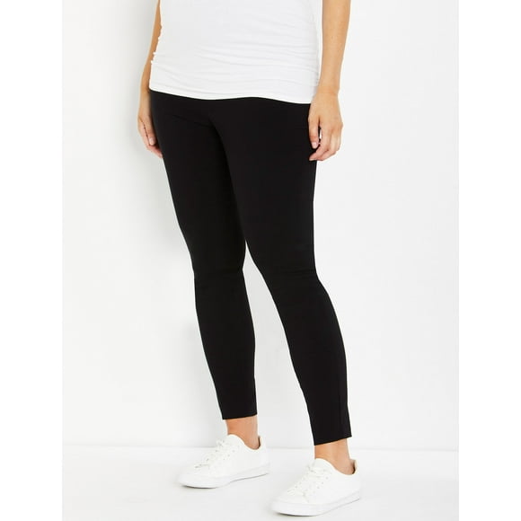 Motherhood Maternity Women's Maternity Super Stretch Secret Fit Belly Ankle Skinny Work Pant, Black, Extra Small