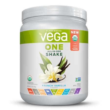 Vega One Organic All in One Shake, French Vanilla 12.2 oz, 9