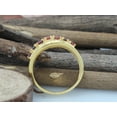 thumbnail image 5 of AFFY 3.39 Ct Baguette Shape Simulated Garnet Cluster Band Ring in 14k Yellow Gold Over Sterling Silver Ring Size - 13.5, 5 of 6