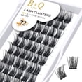 thumbnail image 1 of Lash Clusters B06 Extensiones de pestañas DIY 72 grupos de pestañas CD Curl B&Q pestañas Wispy Volume Lashes grupo individual DIY en casa (B06,D-8-16MIX), 1 of 4