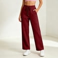 thumbnail image 6 of JOANKDMI Wide Leg Sweatpants Women with Pockets High Waisted Relaxed Fit Open Bottom Elastic Drawstring Waist Comfy Yoga Athletic Track Pants Workout Sweatpants Women, L-3XL, 6 of 7