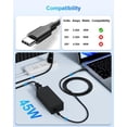 thumbnail image 2 of Cargador de portátil USB C de 45 W para HP/Lenovo/Dell/Acer/ASUS/Samsung, 2 of 7
