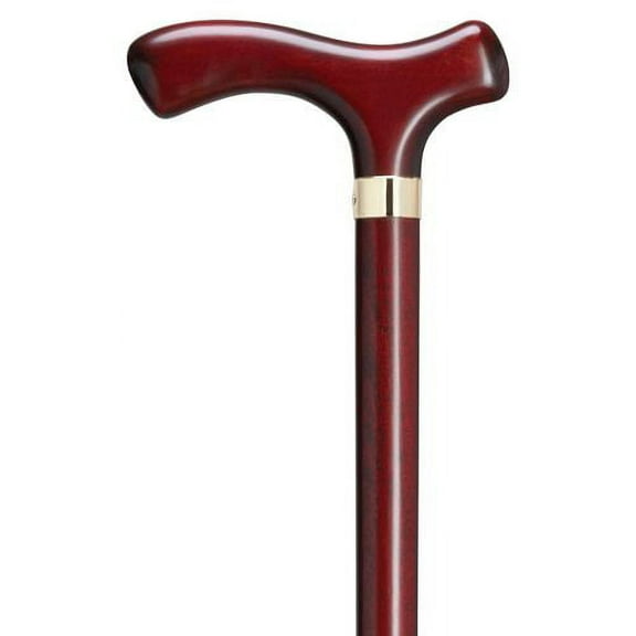 Walking Cane Men Fritz Handle Cane Burgundy Maple Shaft, Burgundy Handle