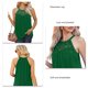 thumbnail image 4 of Mujeres Encaje plisado Tank Top suave transpirable casual elegante Halter Masajeadores de cuello sin mangas blusa camisa para citas, 4 of 5