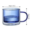 thumbnail image 3 of Tunhigl Double-Layered Glass Mug 12 oz - High Borosilicate Heat-Resistant & Aesthetic Drinking Glass Cup for Hot & Cold Beverages Blue, 3 of 6