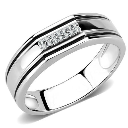 Anillo Color Plata Para Hombres y Ninos de Acero Inoxidable Marca Italia