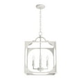 thumbnail image 2 of Hunter - Highland Hill 4-light Distressed White, Medium Size Pendant Light, Dimmable, Formal Style, Lantern Shaped, for Bedrooms, Dining, Living Rooms - 19286, 2 of 8