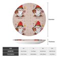thumbnail image 2 of Yiaed Christmas Gnome star Print Bone China Decorative Plate Ceramic Dinner Plates Art Crafts with Display Stand-6in, 2 of 6